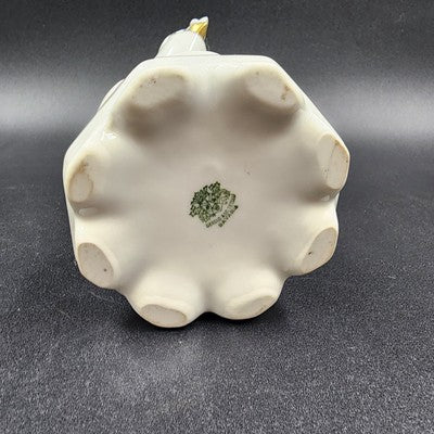 Bavaria White Porcelain Two Birds on Branch Figure by Gerold Co Tettau Gold Trim