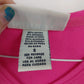 Bill Blass Jeans Women's Small Pink V Neck T Shirt Stretch Cotton Short Sleeve