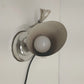 Atomic Cone Wall Lamp Adjustable Neck Chrome MCM Electric Plug-In Works Vintage