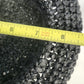Women's Black Crochet Straw Cloche Hat Rolled Brim Cut Out Open Weave One Size