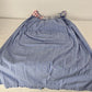 Susan Bristol Long Denim Button Skirt Size 4 Stretch Waist Pleated with Scarf