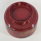 Japanese Lacquerware Red Rice Bowl with Lid Chrysanthemum Floral Gold Trim 4"x4"