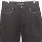 Zena Womens Black Straight Leg Jeans Size 14 Studded Pocket Stretch Cotton Blend