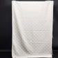 White Rectangle Tablecloth with Windowpane Checkered Striped Pattern 82" x 62"