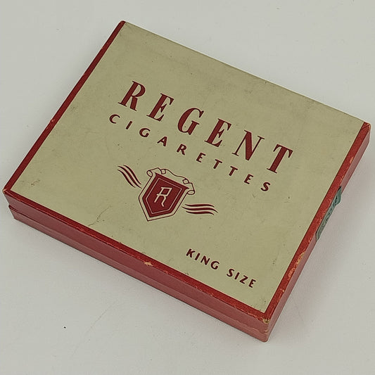 Regent Empty Cigarettes Cardboard Box King Size No.94 WWII Era Vintage 1940s USA