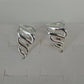 Napier Silver Tone Clip On Screw Back Earrings Swirl Half Hoop Polished Vintage