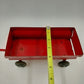 Ertl Red Farm Grain Wagon Trailer Pressed Steel 8"x4" Vintage 1:16 Tractor Toy
