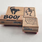 Lot of 4 Stampabilities Halloween Themed Wooden Mounted Rubber Stamps Vintage