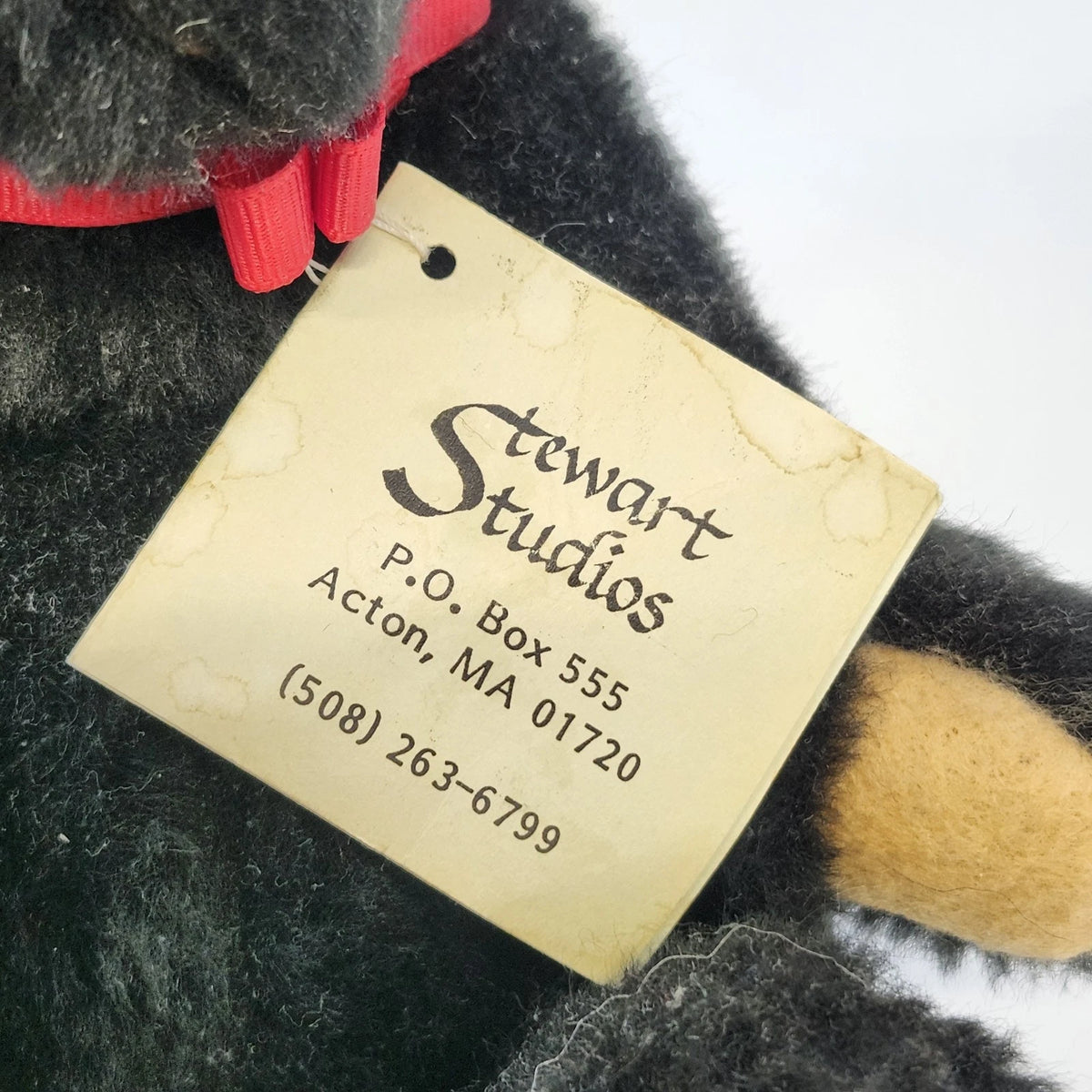 Stewart Studios Deborah Stewart Snuffles Black Artist Teddy Bear 8" w Tag