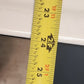 Enamel Tabletop Counter Vintage Rustic White Black Edges Wood Frame 38" As-Is