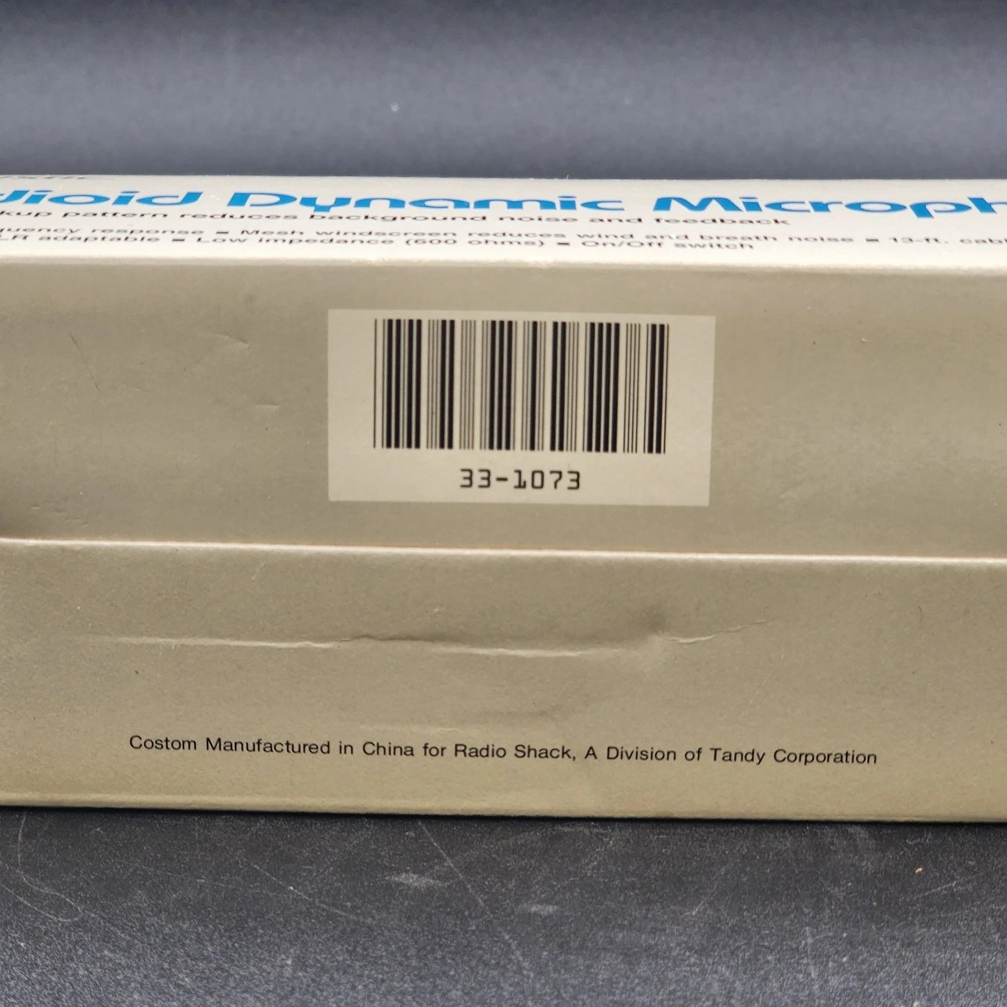 Realistic Cardioid Dynamic Microphone 33-1073A Vintage Corded Mic NIB