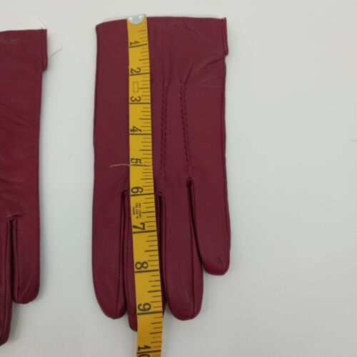 Maroon Leather Driving Gloves J Crew Red Ladies Lined New Winter Size Large