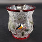Yankee Candle Song Bird Crackle Glass Wax Burner Goblets 3 Pc Christmas Chipped