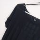 Forever 21 Black High-Low Cutout Back Top Women's Large Short Sleeve Scoop Neck