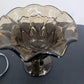 Westmoreland Smokey Brown Glass Footed Compote Scalloped Rim Pedestal Dish 5"