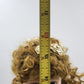 Porcelain Victorian Lady Doll Auburn Curls Cream Gold Dress 16" Vintage Taiwan