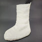 Rachel Zoe Christmas Stocking Silver White Beaded 8"x22" Diamond Polyester NWT