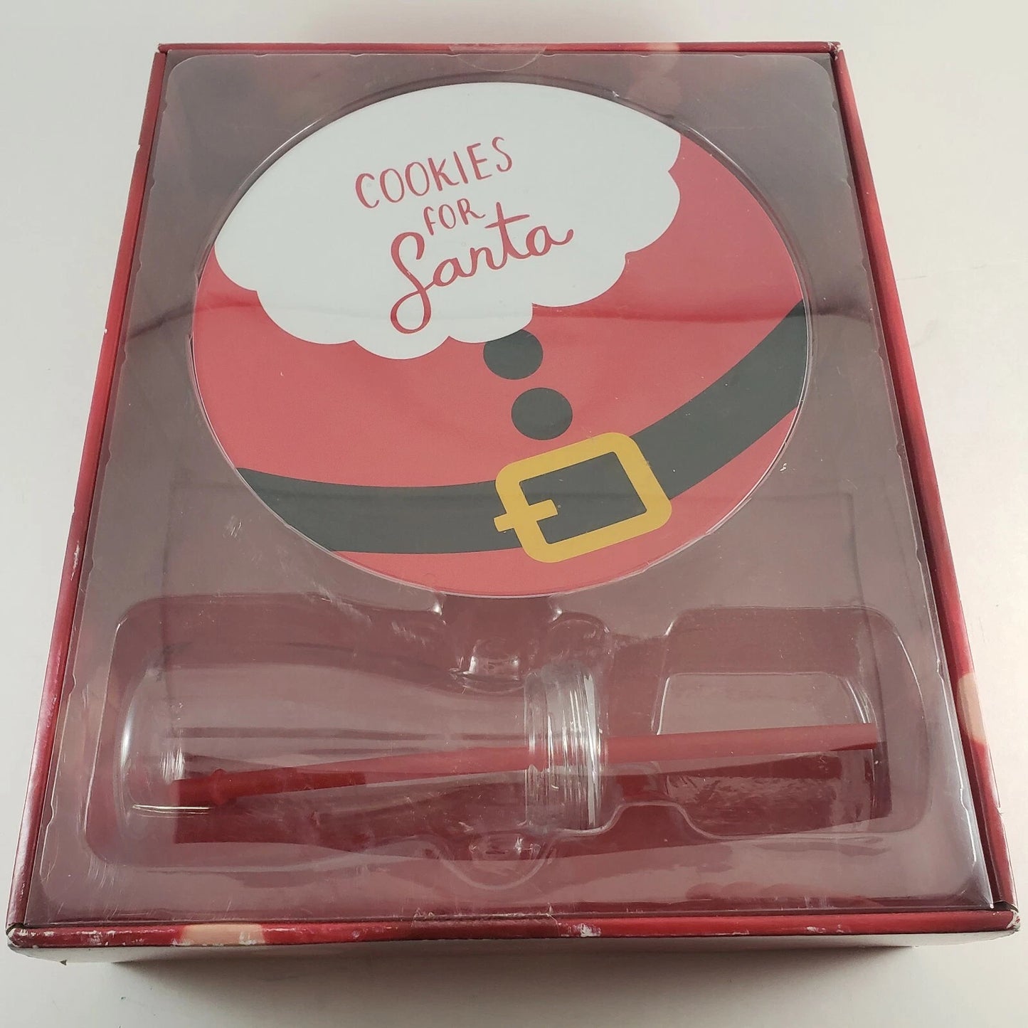 St. Nicholas Square Christmas Traditions Cookies for Santa Set Plate & Bottle