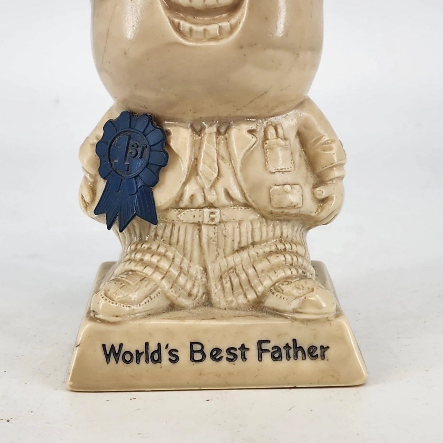Vintage Russ Berrie Worlds Best Father Sillisculpt Figurine 1970s