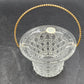 Avon Fostoria Glass Candlelight Basket Candle Holder Perfumed 1970's Vintage NIB