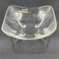 Anchor Hocking Square Clear Glass Swedish Soap Dish Candy Bowl Teardrop Footed