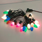 25-Light C9 Christmas Light Set Green Wire Branch Clips 25 Ft 20 Used Bulbs