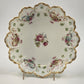 Haviland Limoges France Serving Plate Rose Colorful Flowers Gold Scallop Edge 9"