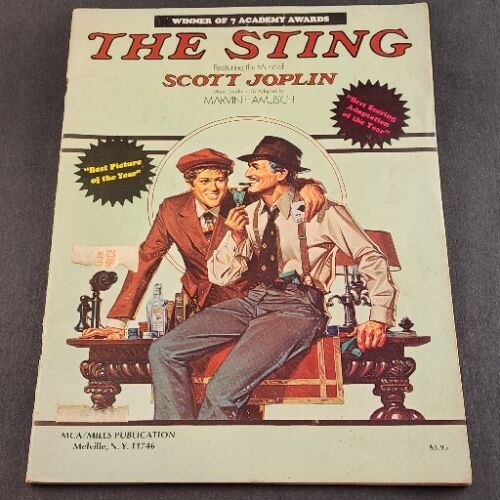 THE STING Featuring the Music of Scott Joplin Piano Sheet Music 1974 MCA Mills