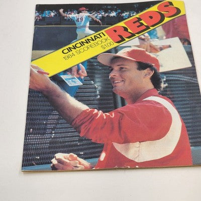 Cincinnati Reds 1984 Scorebook Vs San Diego Joe Price Version Unscored Vintage