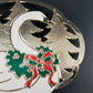 Oneida Silverplate Enamel Swan Trivet Wm A Rogers 1987 Christmas Tree Japan
