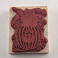 Northwoods Halloween Pumpkins Design & Boo Pattern Wooden Mounted Rubber Stamps