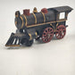 Locomotive Black Train 7.5"x3" Steam Engine 50 Red Wheels Cast Iron Collectible