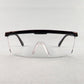 Gateway Strobe VS Traditional Visitor Safety Glasses Telescoping Temples Z87.1+ (Black Frame, Clear Lens)