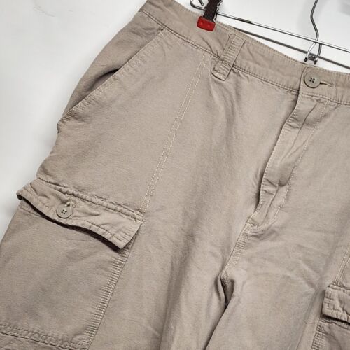 Merona Khaki Cargo Shorts Men's Size 36 Beige Pockets Cotton Rayon Blend