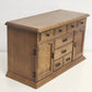 Prestige Wood Jewelry Box Cabinet 11 Drawer Louvered Doors Felt Lined 17"