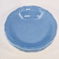 Linda Ironstone 4008 Cereal Bowl 3 Pcs Blue Top White Bottom 6.5" Utensil Marks