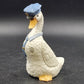 Enesco Policeman White Duck Goose Figurine 7" w Cap & Tie Porcelain 1986 Mexico