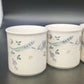 Pfaltzgraff April Floral Coffee Tea Mugs Cups Set of 4 Stoneware 3.25" USA
