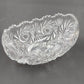 American Brilliant Cut Lead Crystal Bowl 9.5" x 4.25" Starburst Pinwheel Fan Vtg