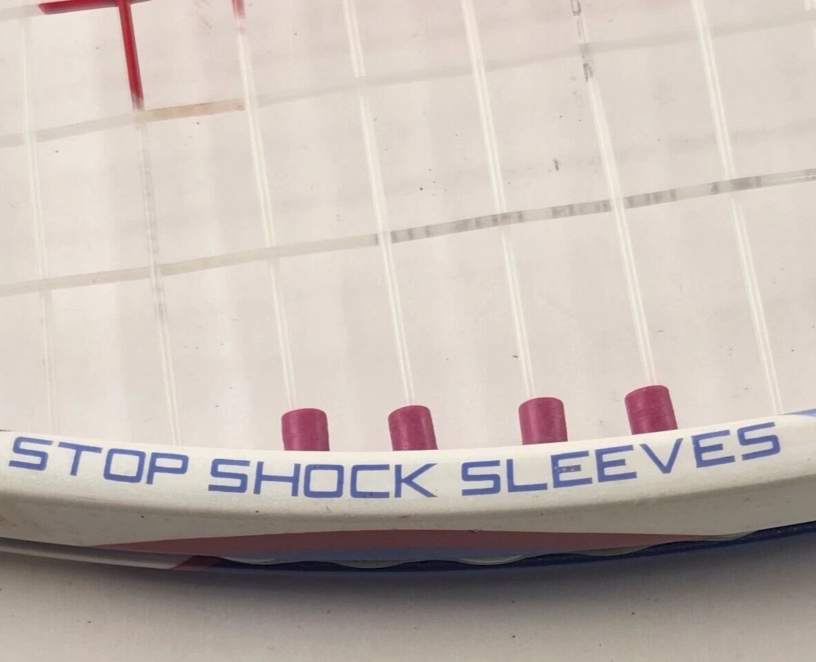 Wilson Triumph V-Matrix Tennis Racket Stop Shock Sleeves Blue L2 4 1/4