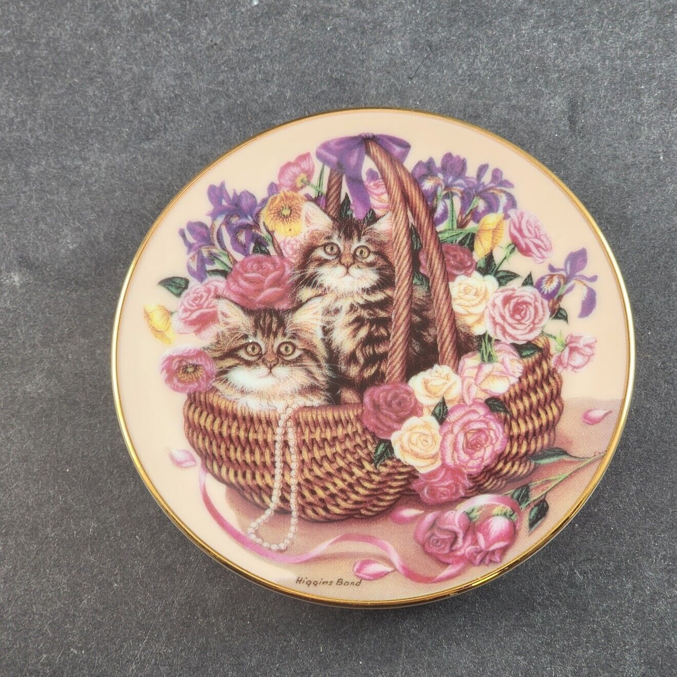 Kalendar Kitties Mini 3.5" Decorator Plates by Barbara Higgins-Bond Choose Month