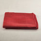 2 Pc Red Linen Dinner Napkins Dining Table Spring Cloth Vintage 19" x 13.5"