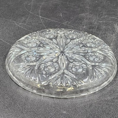Irena Polish 24% Lead Crystal Plate 6" Diameter Vintage Elegant Clear Glass Dish