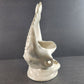 White Ceramic Swan Planter by Maddux of CA 1950s Bracket for Adding Light 12"h