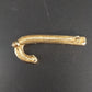 Candy Cane Christmas Brooch Pin Gold Tone Red Green Enamel 2" Holiday Vintage