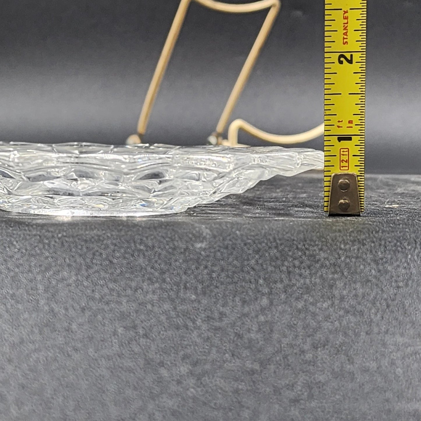 4 Fostoria Bread Butter Plates American Clear 6" Cubist Design Pressed Glass Vtg