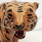 Large Leather Wrapped Tiger Figurine Walking Vintage 15" L x 3½" W x 7½" H