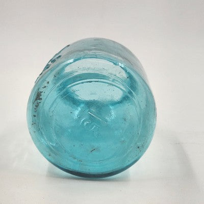 Ball Perfect Mason Jar Aqua Blue Quart No.15 Rough Rim 1923–62 Regular Mouth VTG