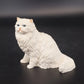 Castagna White Persian Cat Figurine Resin Blue Eyes 4" Textured Fur Italy 1988