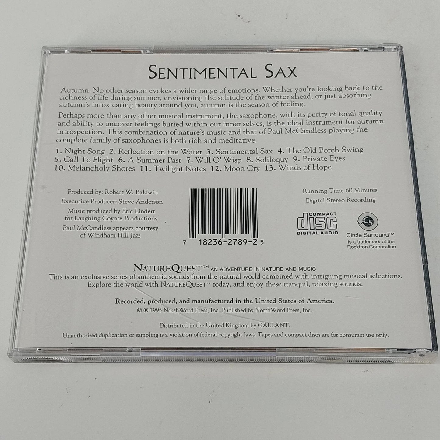 NatureQuest Sentimental Sax Midnight Jazz & Twilight Jazz 3 CD Relaxation 1990s